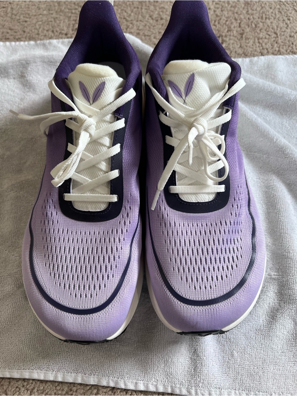 Women’s Purple and White Mesh Athletic Sneakers - Picture 4 of 7